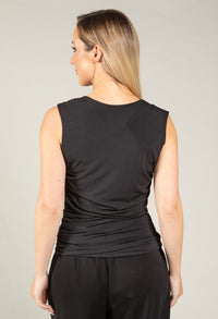 Gold Buckle Sleeveless Top