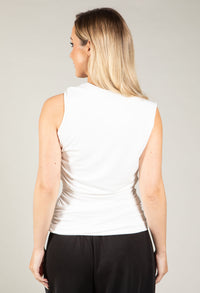 Gold Buckle Sleeveless Top