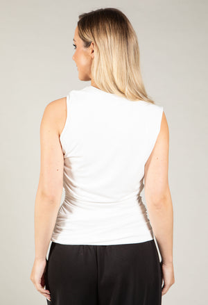 Gold Buckle Sleeveless Top