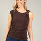 Gold Buckle Sleeveless Top