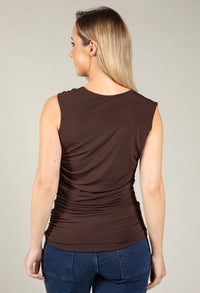 Gold Buckle Sleeveless Top