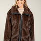 Faux Fur Zip-Up Jacket