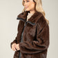 Faux Fur Zip-Up Jacket