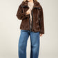 Faux Fur Zip-Up Jacket