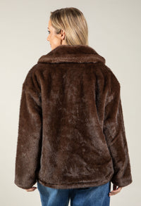 Faux Fur Zip-Up Jacket