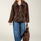 Faux Fur Zip-Up Jacket