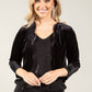 Scallop Hem Velvet Jacket