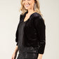 Scallop Hem Velvet Jacket