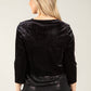 Scallop Hem Velvet Jacket