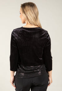 Scallop Hem Velvet Jacket