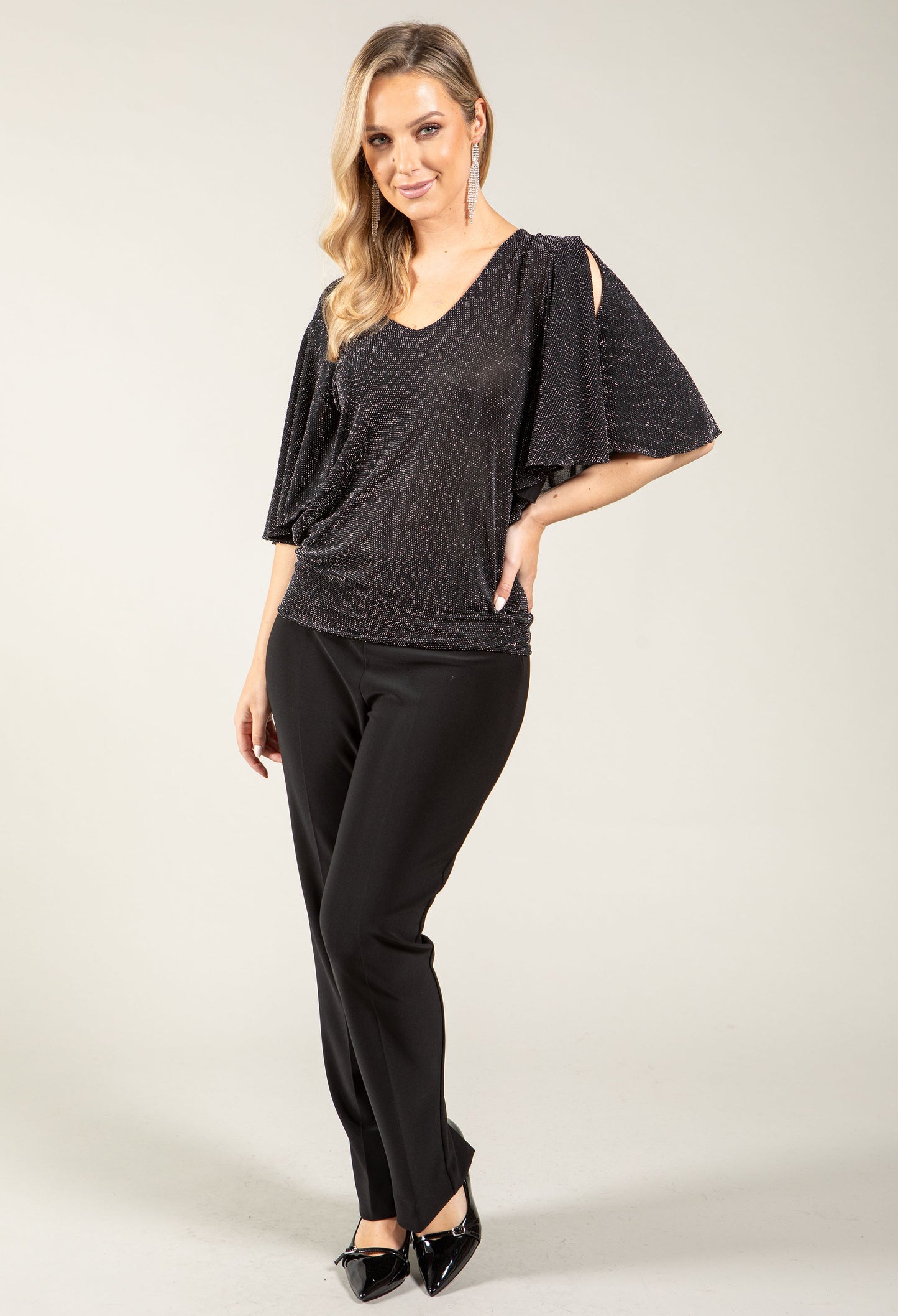 Angel Sleeve Sparkling Top