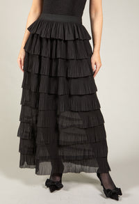 Layered Look Midi Skirt