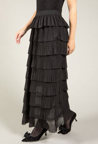 Layered Look Midi Skirt