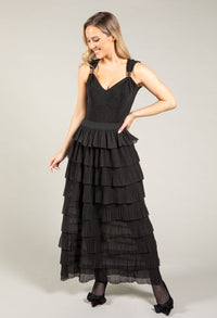 Layered Look Midi Skirt