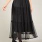Tiered Hem Tulle Skirt