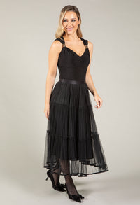 Tiered Hem Tulle Skirt
