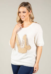 Soft Touch Diamante Knit Jumper