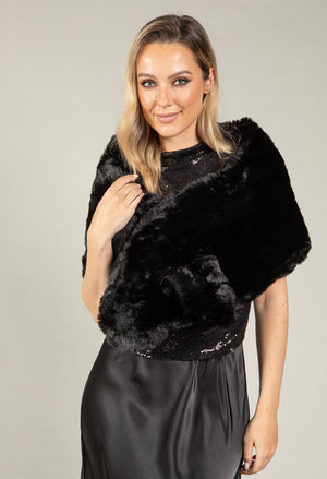 Faux Fur Shrug