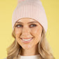 Ribbed Knit Pom Pom Beanie
