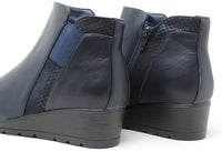 Wedge Boot with Metallic Design