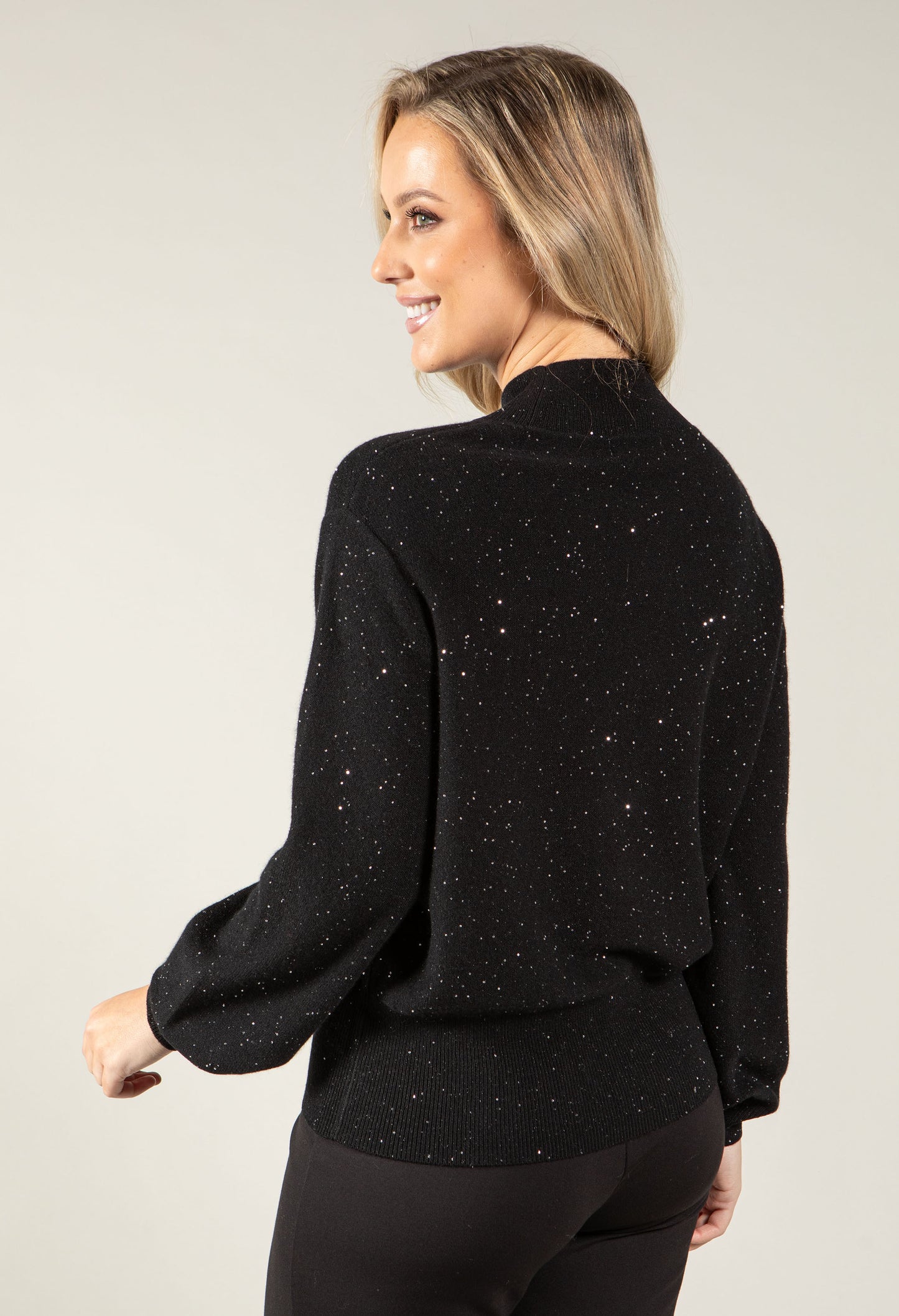 Sequin High Neck Jumper
