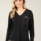 Diamante V-Neck Knit Jumper