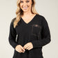 Diamante V-Neck Knit Jumper
