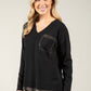 Diamante V-Neck Knit Jumper