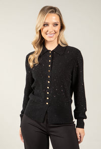 Gold Button Knit Cardigan
