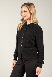 Gold Button Knit Cardigan