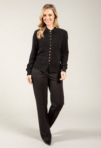 Gold Button Knit Cardigan