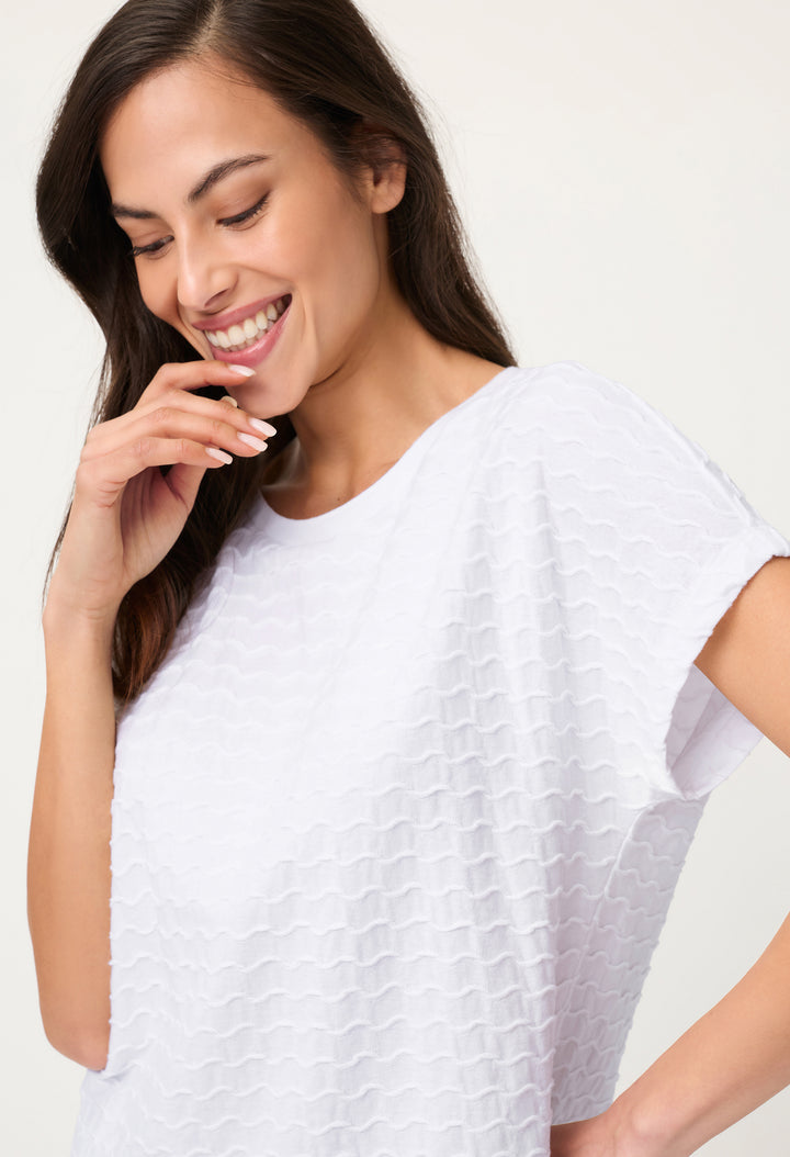 Textured Short Sleeve Top