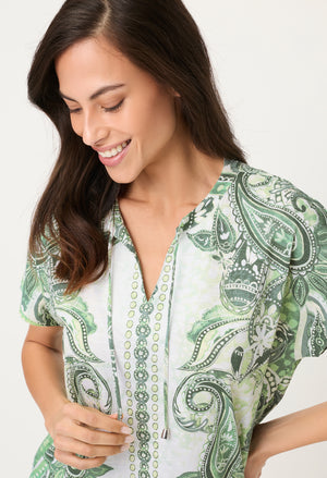 Paisley Print Top
