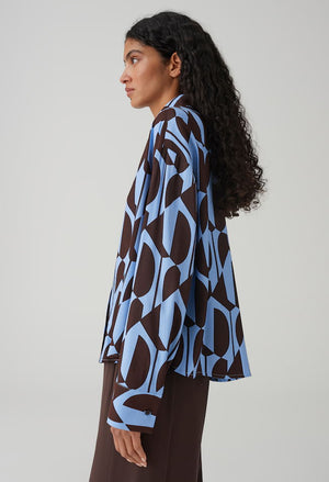 Fetro Loose Fit Printed Blouse