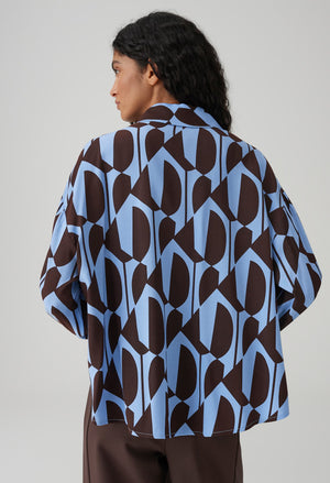 Fetro Loose Fit Printed Blouse