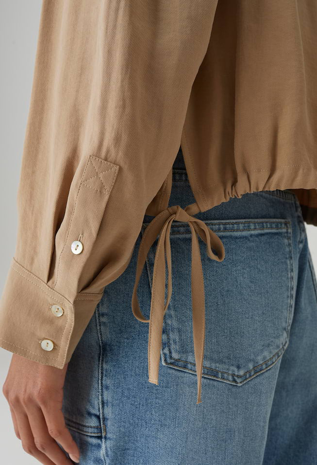 Fiberta blouse with tie detail