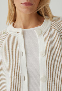 Delsie two-coloured stripe Cardigan