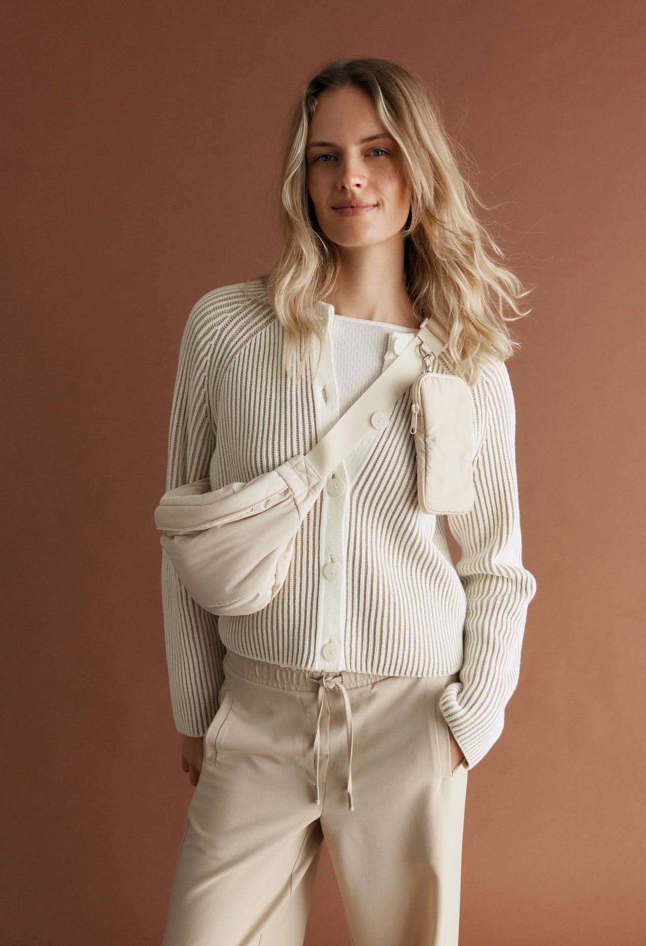 Delsie two-coloured stripe Cardigan