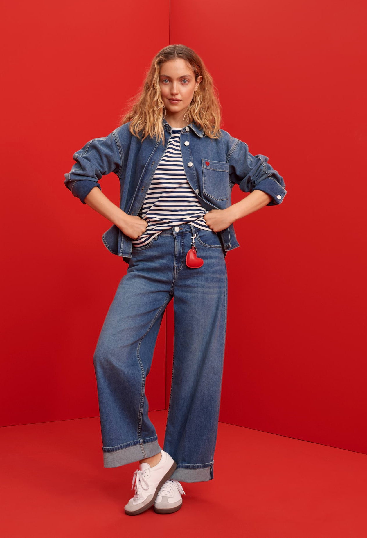 Miva Valentine Cropped wide leg jeans