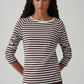 Sorka Striped Ribbed Jersey Slim Fit Top