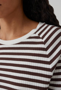 Sorka Striped Ribbed Jersey Slim Fit Top