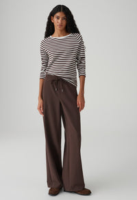 Sorka Striped Ribbed Jersey Slim Fit Top