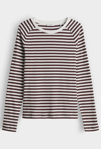 Sorka Striped Ribbed Jersey Slim Fit Top