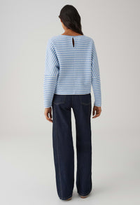 Gresh knitted look Striped sweatshirt