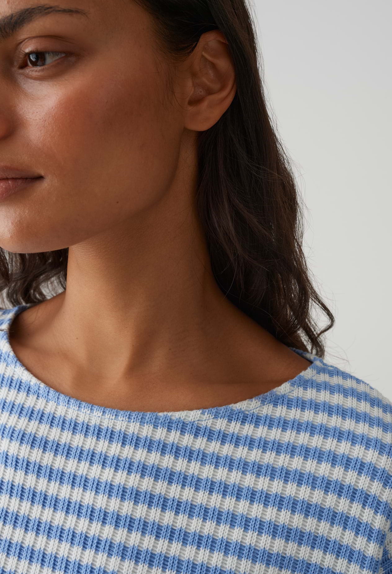 Gresh knitted look Striped sweatshirt