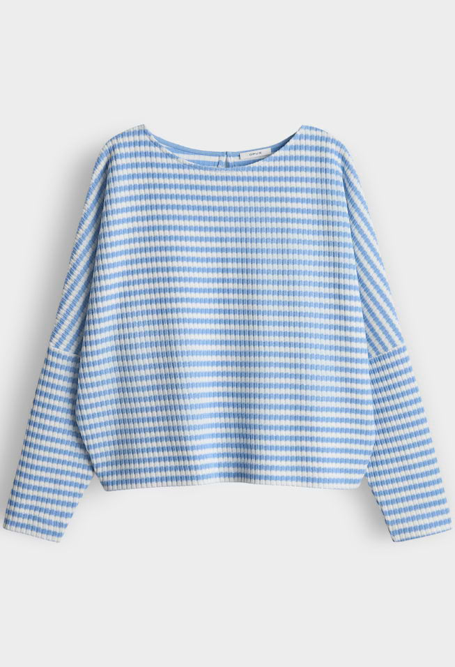 Gresh knitted look Striped sweatshirt