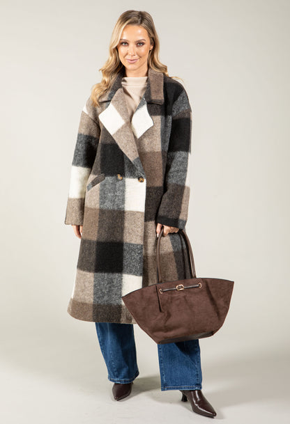 Soft Touch Check Trench Coat