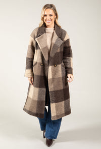 Soft Touch Check Trench Coat