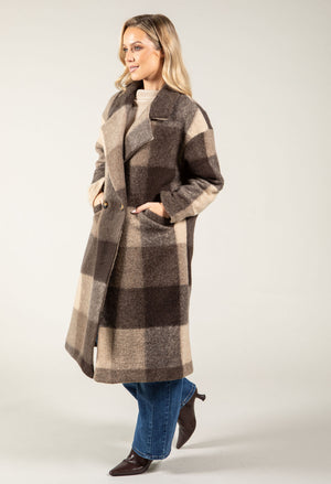 Soft Touch Check Trench Coat