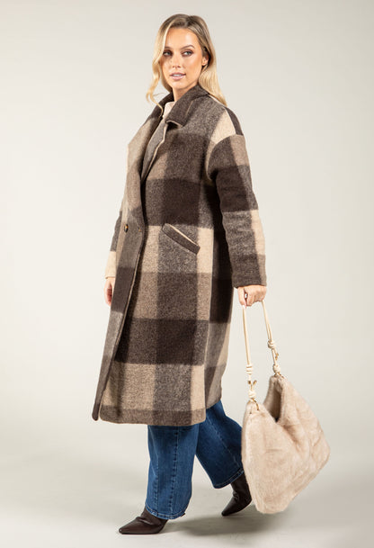 Soft Touch Check Trench Coat